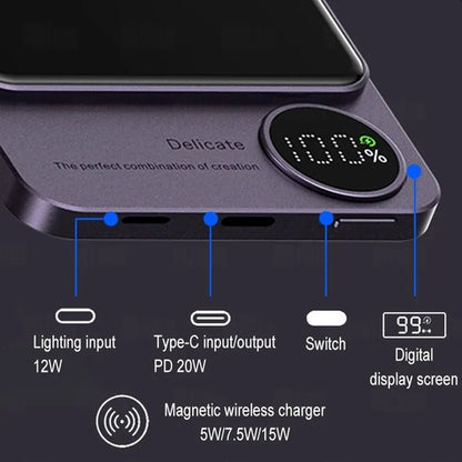 Magnetic Power Bank Wireless External Auxiliary Battery Pack
